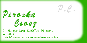piroska csosz business card